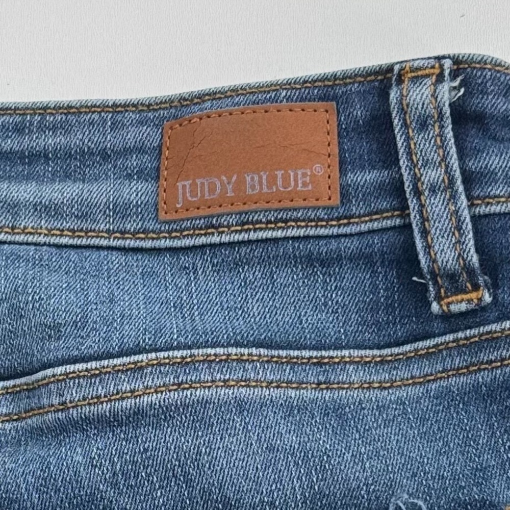 Judy Blue Los Angeles Skinny Fit Jeans WOMENS Blue Medium Wash Released Hem 9/29 - Picture 8 of 15